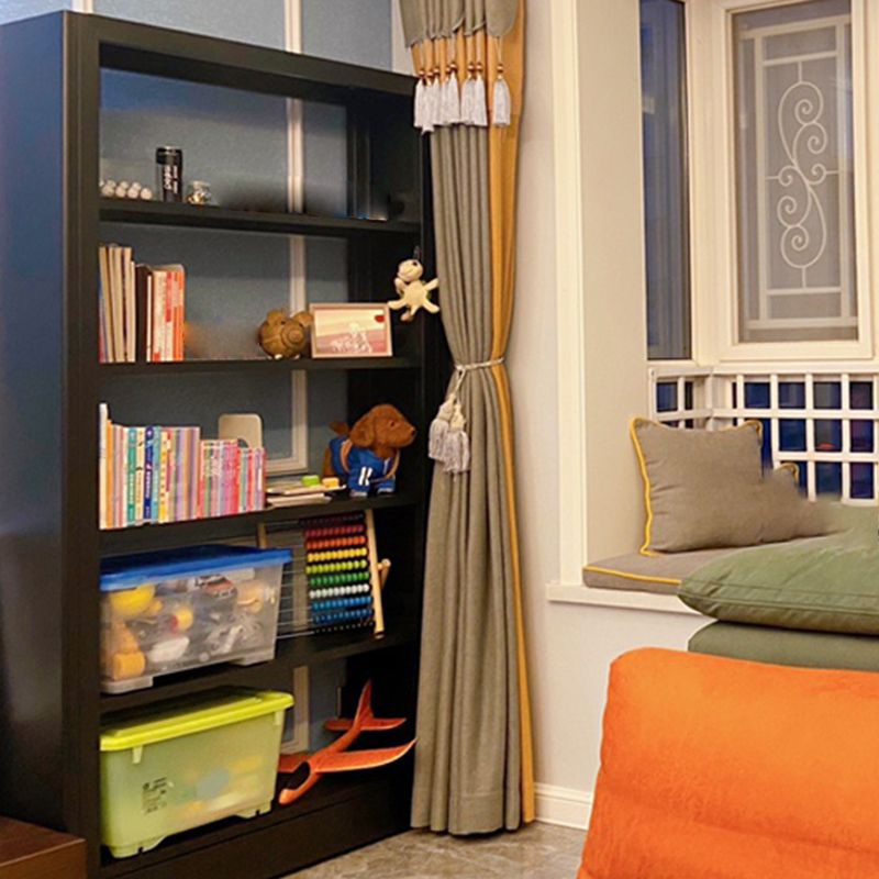 Modern Open Back Bookshelf Standard Metal Bookcase with Shelves