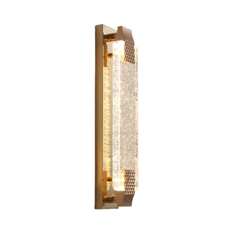 LED Crystal Wall Mount Lighting in Gold & Clear Modern Wall Sconce