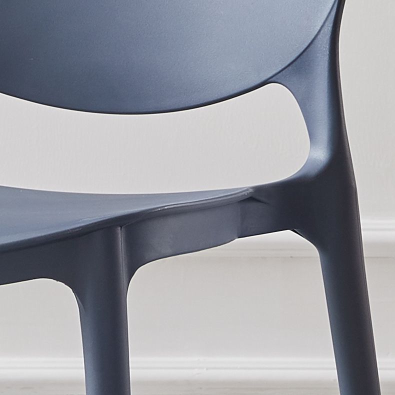 Modern Plastic Open Back Dining Side Chair 32"H Acrylic Dining Chair for Restaurant