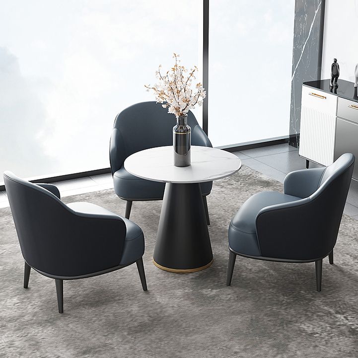 Metal Traditional Luxury Round Indoor Table Sintered Stone Top Table for Home