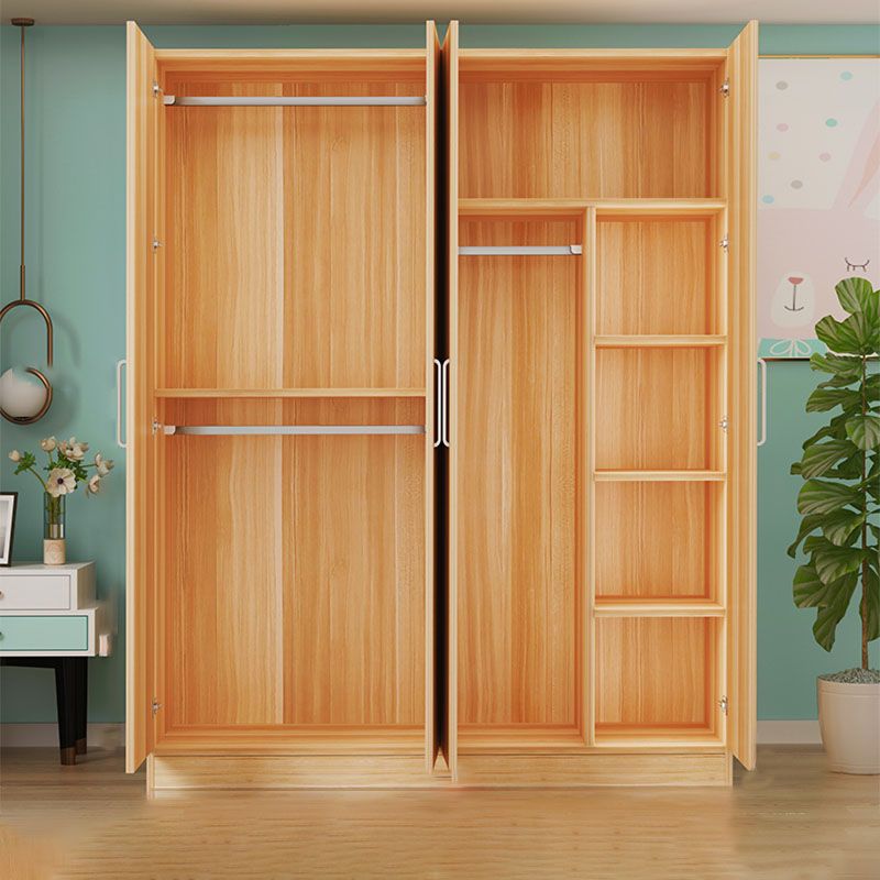 Contemporary Style Wardrobe Armoire Wood Combination Armoire for Bedroom