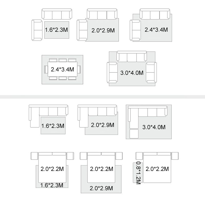 Contemporary Geometry Printed Rug Polyester Indoor Carpet Non-Slip Backing Carpet for Living Room