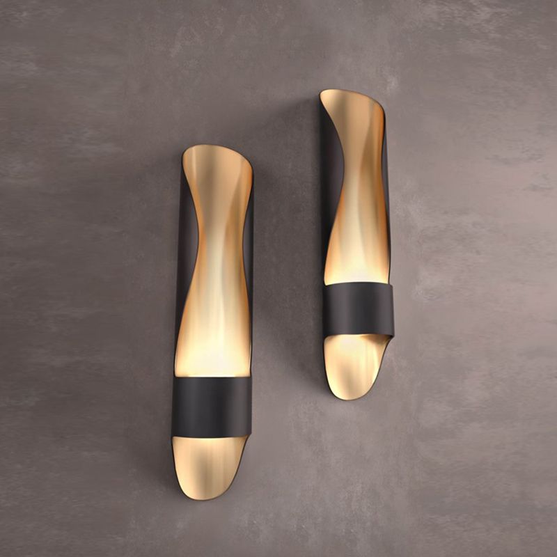 Luce da parete in metallo postmoderno a 1 luci a 1 luci a 1 luci in bianco e nero per soggiorno