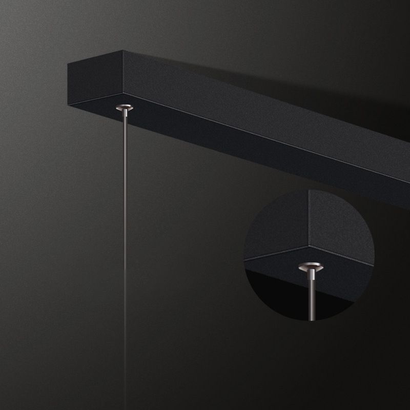 LED Pendant Light Fixture Linear Shape Hanging Lamp with Acrylic Shade for Dining Room