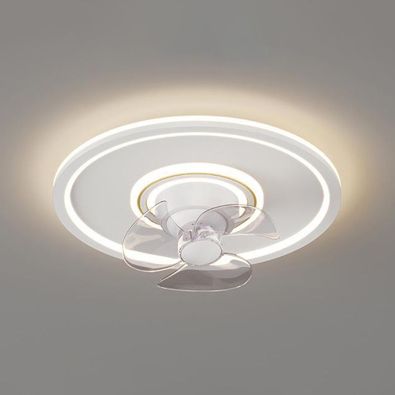 Polish Finish Fan with Light Modernism 3-Blade LED Ceiling Fan for Room