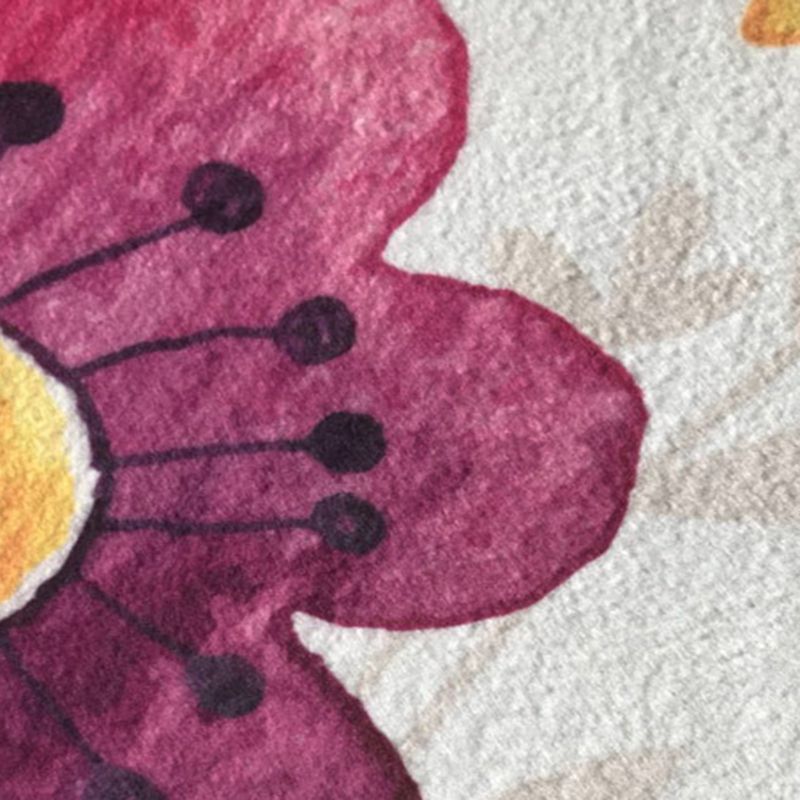 Gray Simple Carpet Polyester Deer Carpet Darwing Area Carpet for Living Room