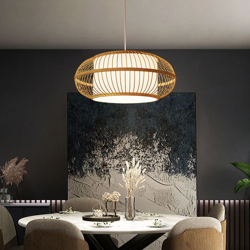 Modern Bamboo Hanging Light Household Pendent Lighting Fixture for Dining Room