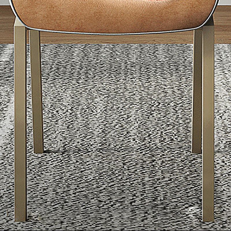 Glam Style Parsons Side Chair Metal Base Indoor Dining Chair