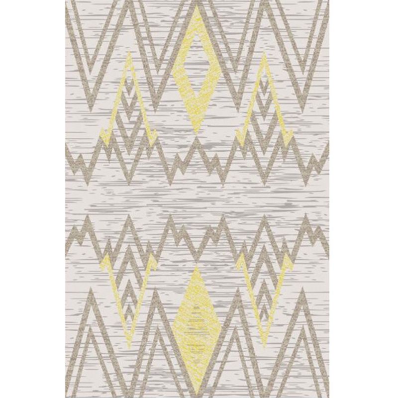 Nordic Living Room Rug Multicolor Geometric Print Area Carpet Synthetics Pet Friendly Easy Care Rug