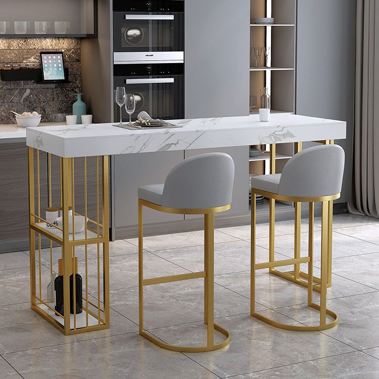 Stone Bar Table Set Industrial Rectangle 1/2/5 Pieces Pub Table Set