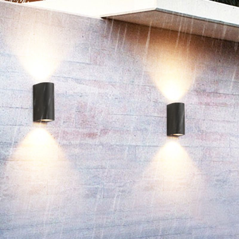 Single Contemporary Black Wall Mounted Sconce Metallic LED Wall Light