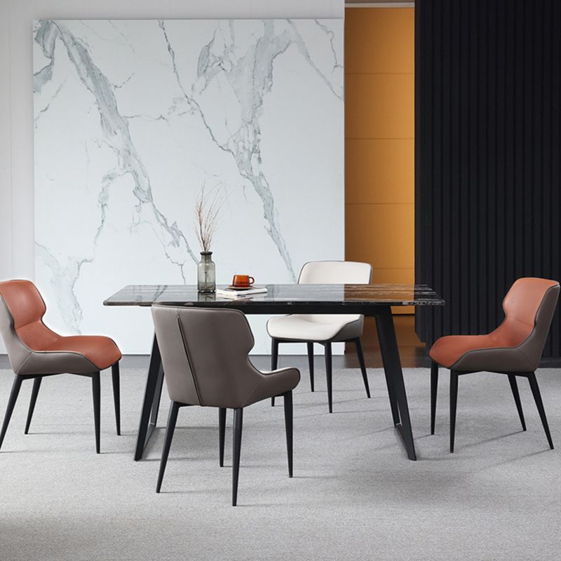 Modern Style Faux Leather Chairs Wingback Arm Chair for Home Use