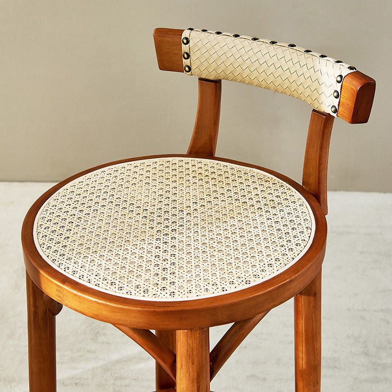 Solid Wood Bar Stool Modern Armless Sitting 28-inch Bar Stool