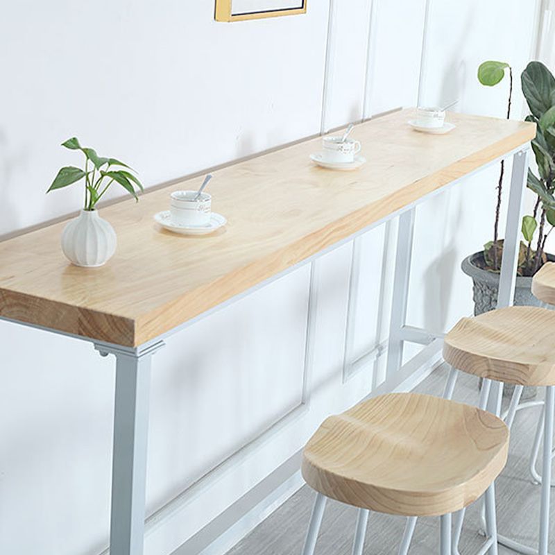 Modern Bar-height Table Solid Wood Top Bar Table for Dining Room