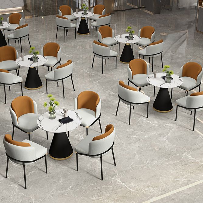 Contemporary 1/2/5 Pieces Dining Set Metal Dining Room Set for Home Use