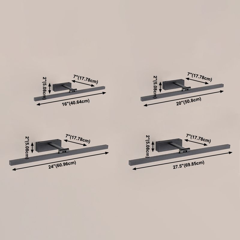 Metal Armed Led Vanity Light Fixtures Modern Style 1-Light Flush Mount Wall Sconce