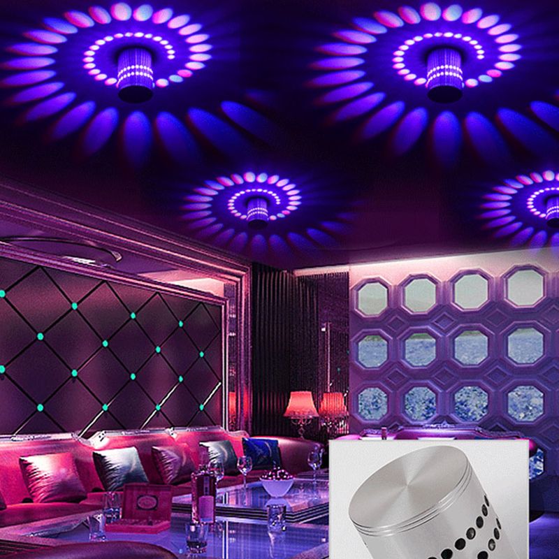 Contemporary Style RGB Light Wall Sconce Light with Acrylic Shade for Bedroom