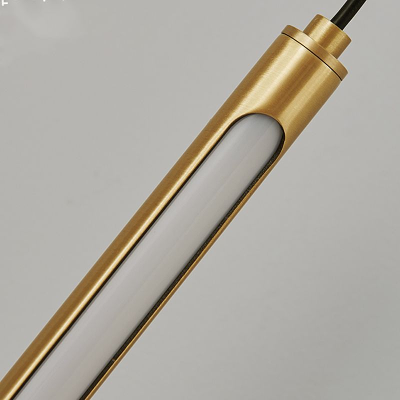 Lumières suspendues linéaires Symiss à montage suspendu en métal moderne pour chambre à coucher