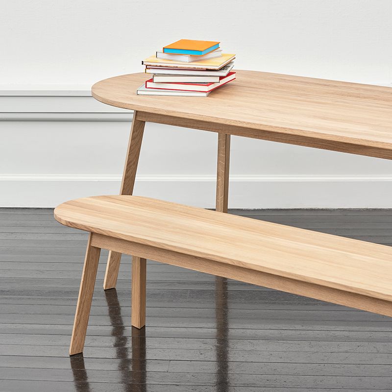 Mesa de madera moderna para mesa de comedor ovalado de restaurante con 4 patas