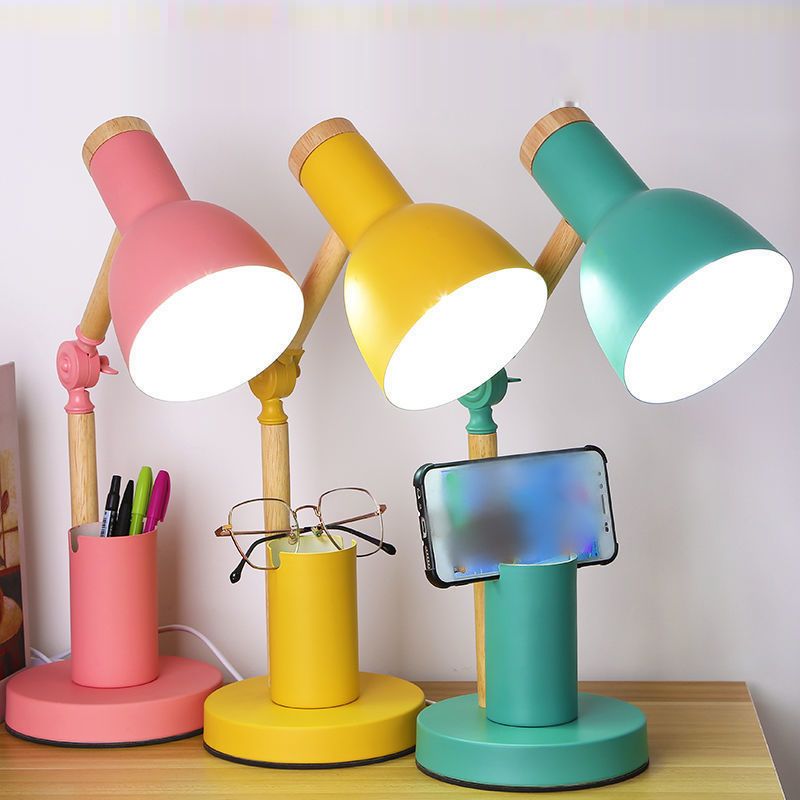 Contemporary Style Conical Table Lamp Metal 1-Light Nightstand Lamp
