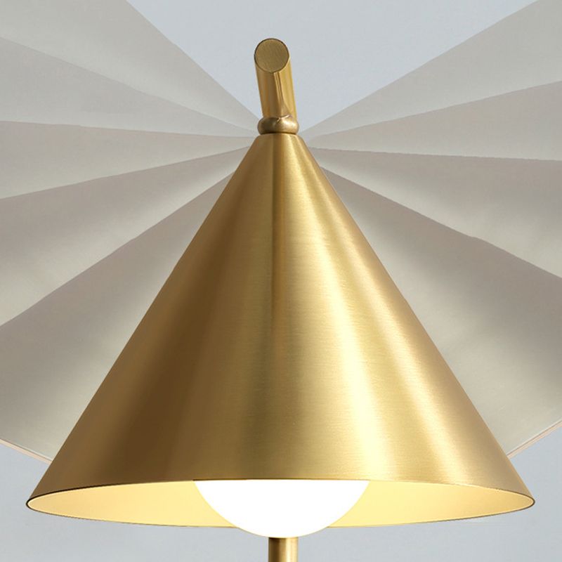 Single Modernism Golden Metallic Shaded Down Wall Mounted for Foyer