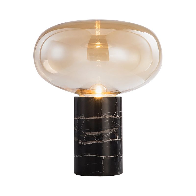 Lámpara de mesa de mármol negra posmoderna de 9.5 "/15"