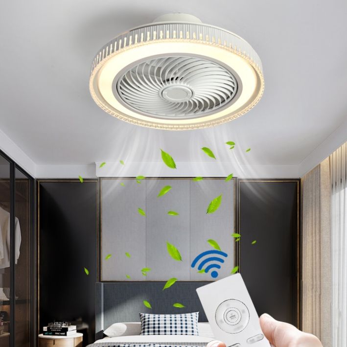 Minimalismus trommelförmige Flush Mount Deckenventilator Metal