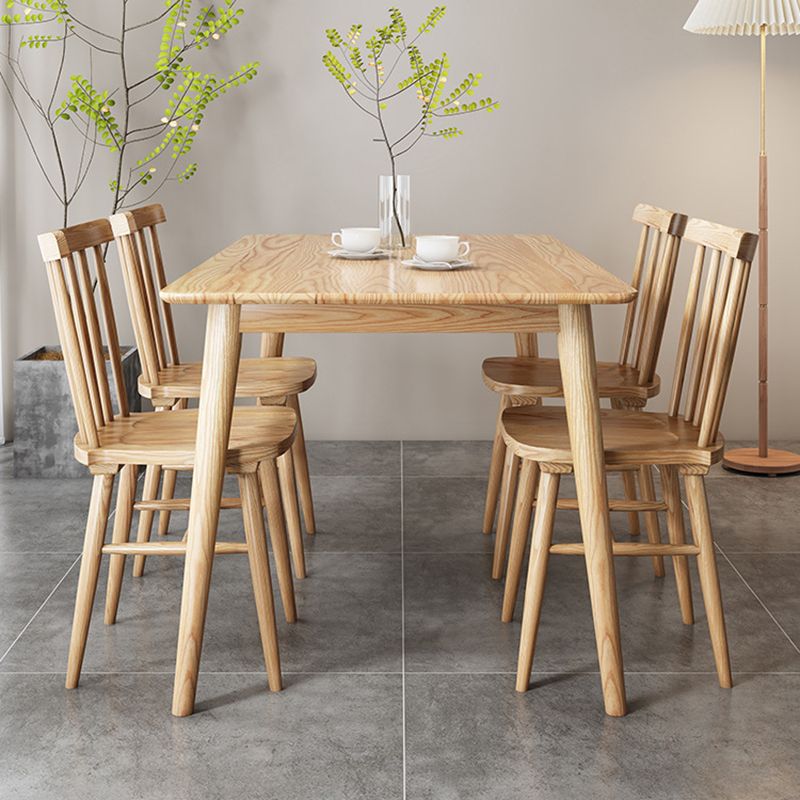 Glam Style Table Wooden Rectangle Table with 4 Legs for Home Use