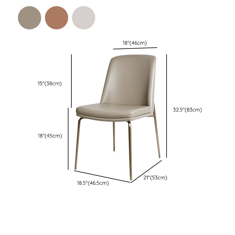 Upholstered Armless Dining Chairs Modern Indoor-Outdoor Chair