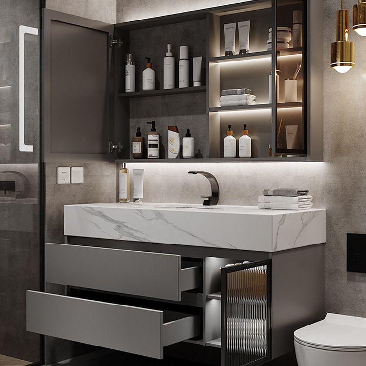 Modern Wall-Mounted Vanity Mirror Cabinet Sink Bathroom Vanity Cabinet