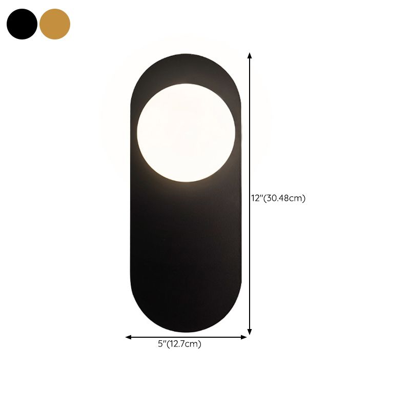 Single Modern Golden/Black Wall Mounted Sconce Shaded Wall Light for Bedroom