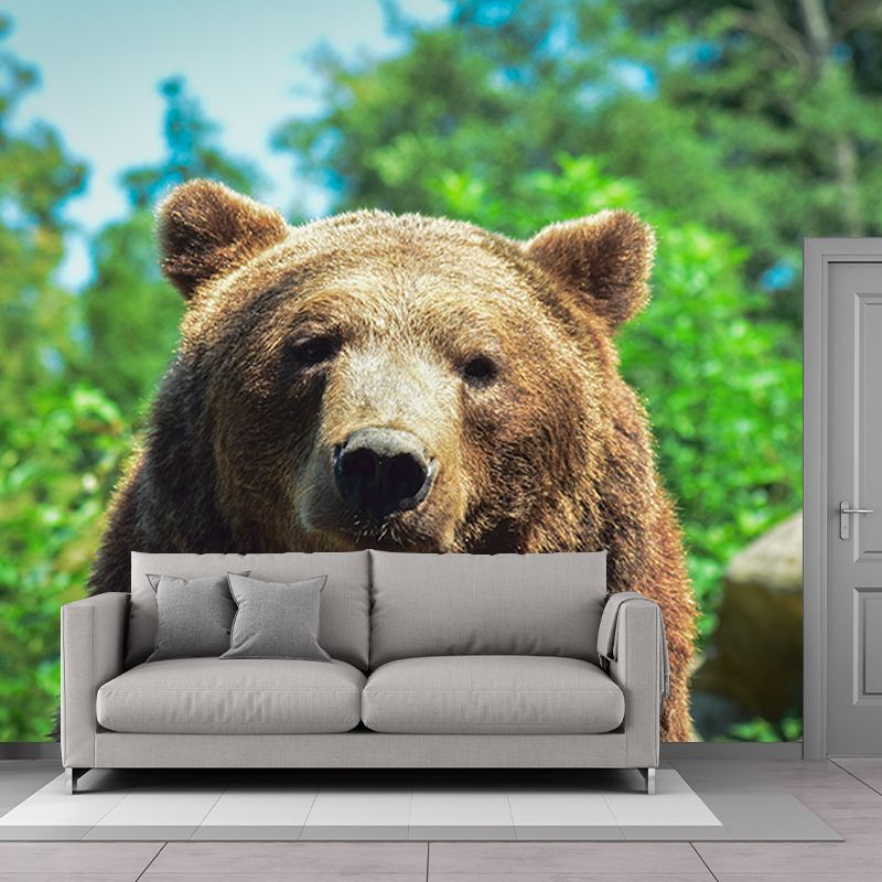 Bear Mural Full Size Contemporary Living Room Home Decor, Custom Size Available