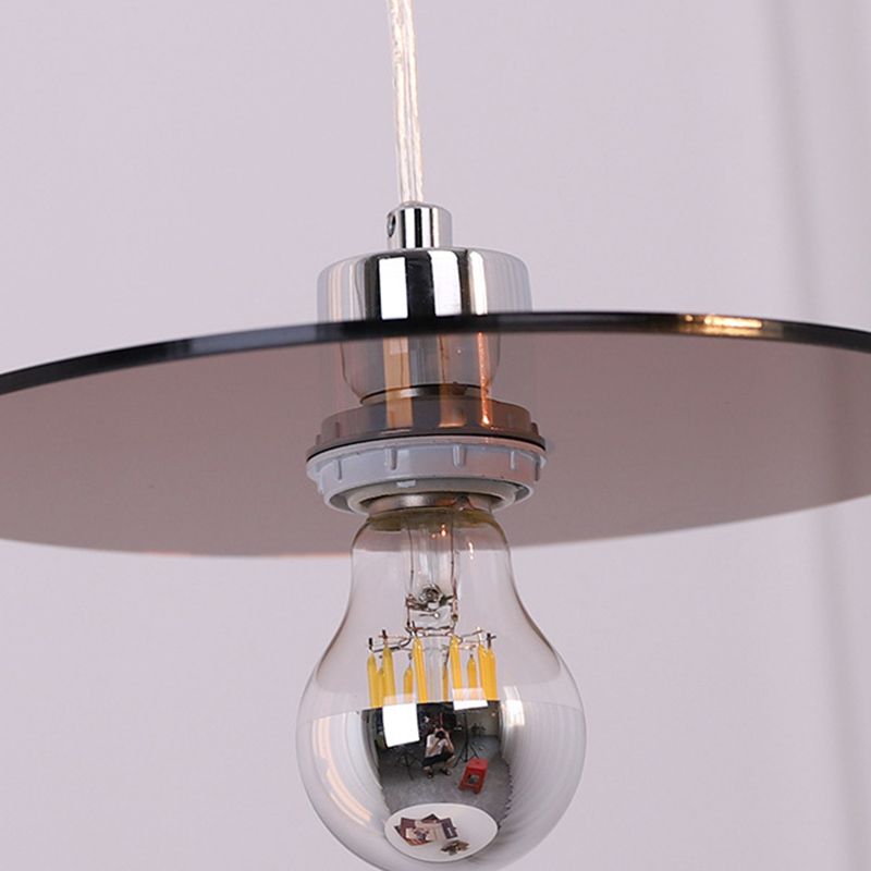 Circle Shape Hanging Lighting Modern Style Metal 1 Light Hanging Lamp for Bedside