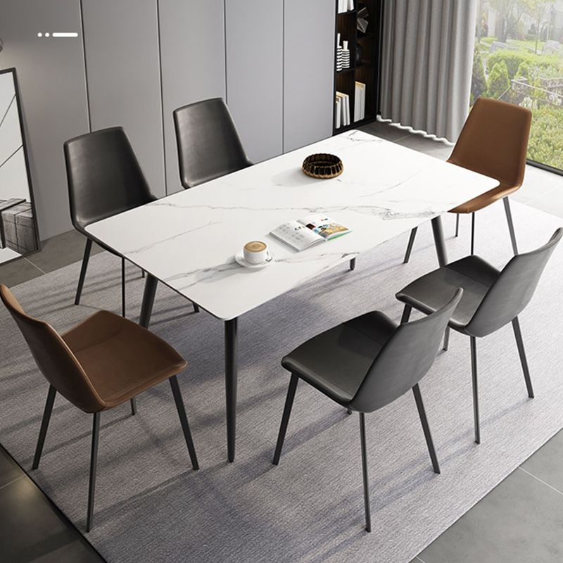 Rectangle Dining Table Industrial 4 Legs  Dining Table for Kitchen