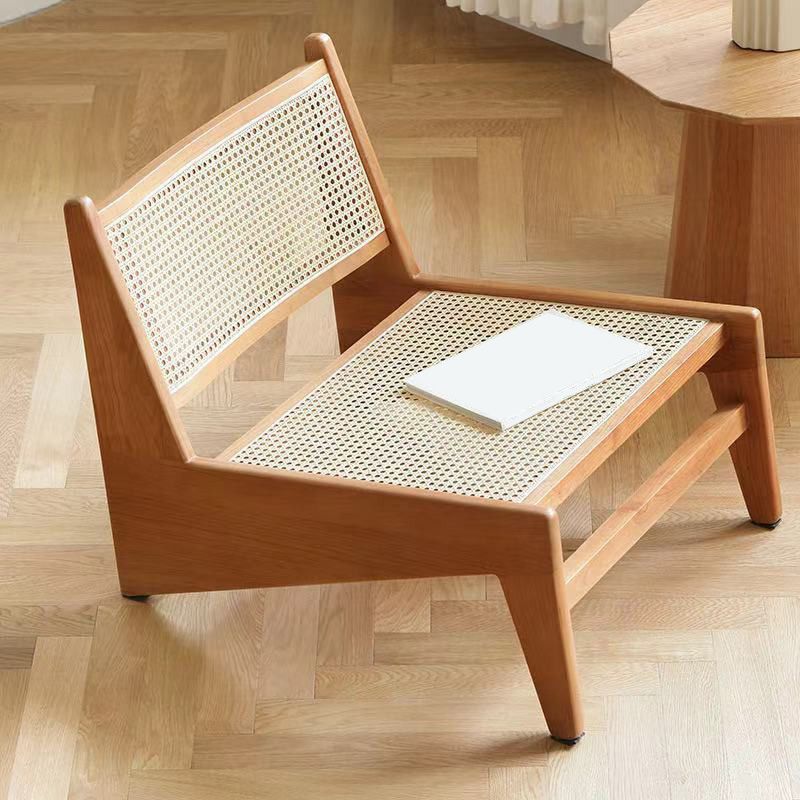 29" Wide Tropical Dining Side Chair Rattan Natural Outdoor Chair