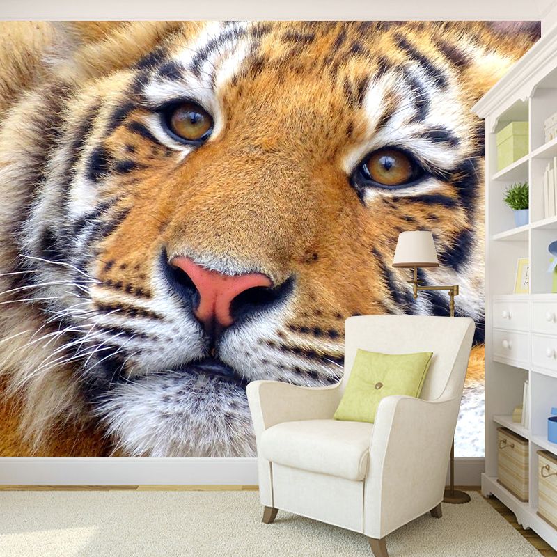 Photography Wild Animal Tiger Mural Wallpaper Environment Friendly for Living Room