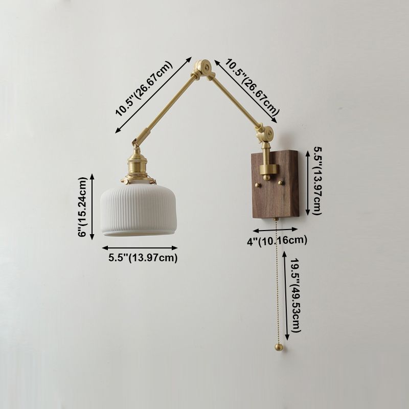 Sitting Room One Head Wall Sconce Contemporary Ceramic Wall Mounted Light Fixture