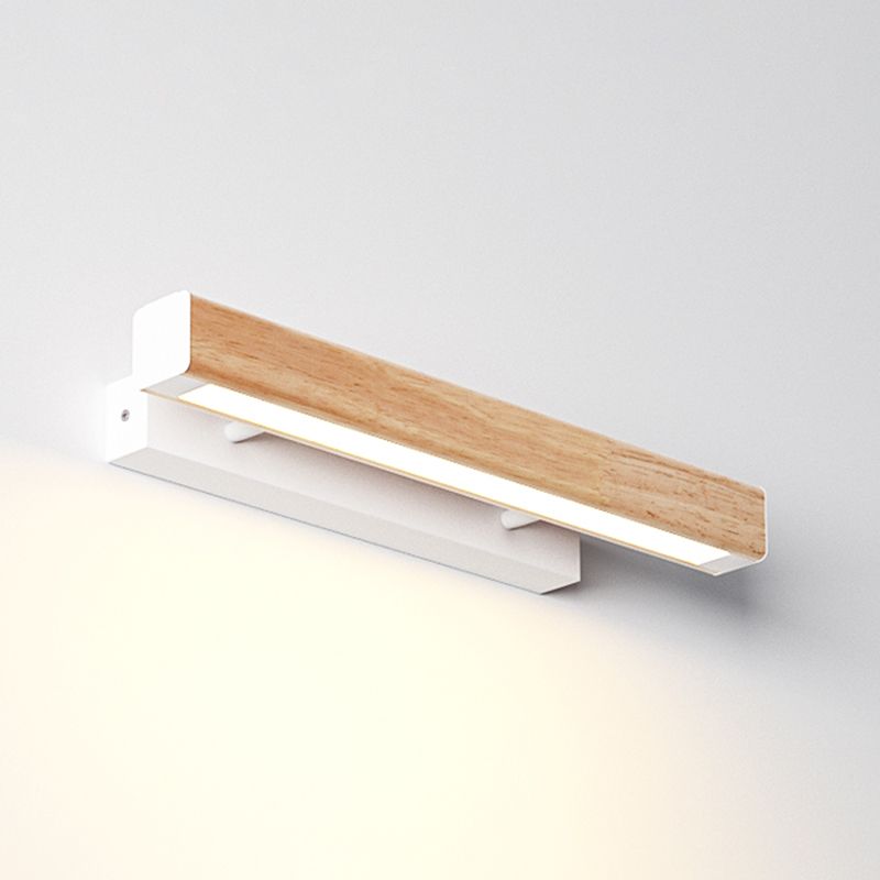 Linear Vanity Lighting Modern Style Wood 1 Light Vanity Wall Sconce