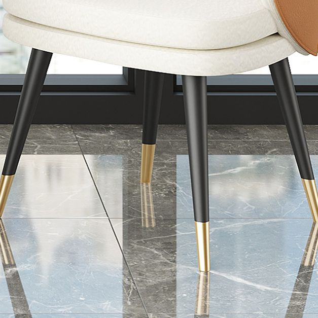 Nordic Style Metal Dining Room Chair Arm Upholstered Side Chair for Restaurant Use