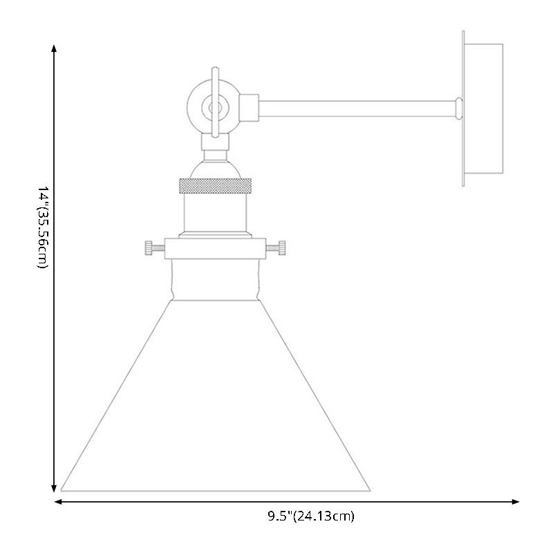 Riegel Indoor Dekoration Wandleuchte Glasschattenwandbeleuchtung mit goldenem Finisharm