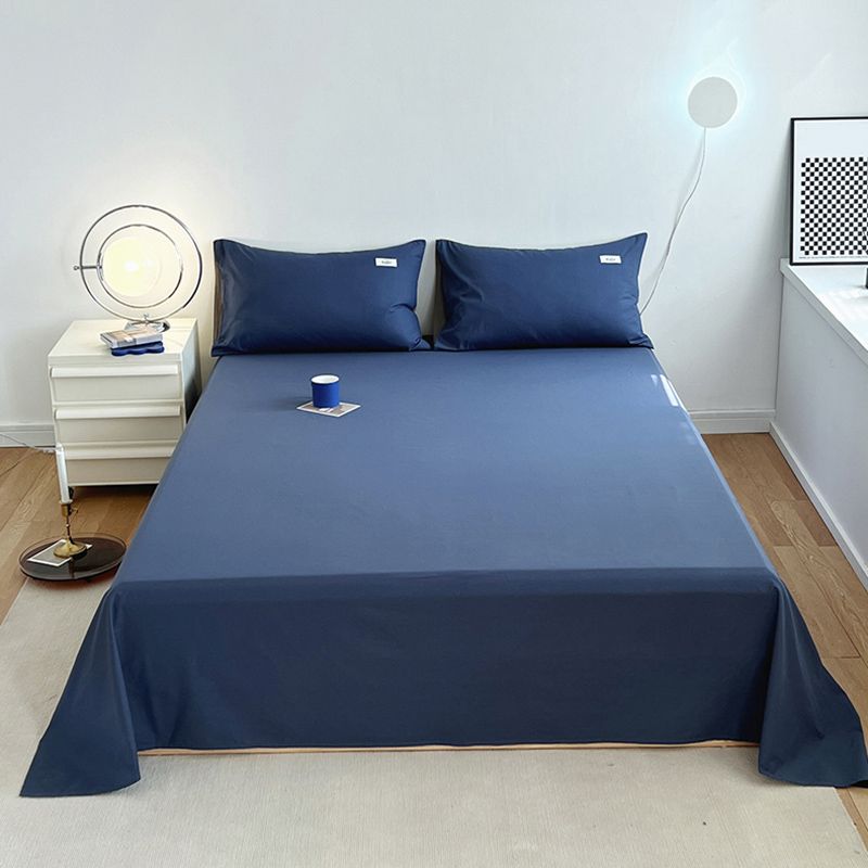 Elegant Fitted Sheet Cotton Solid Color Bed Sheet Set for Bedroom