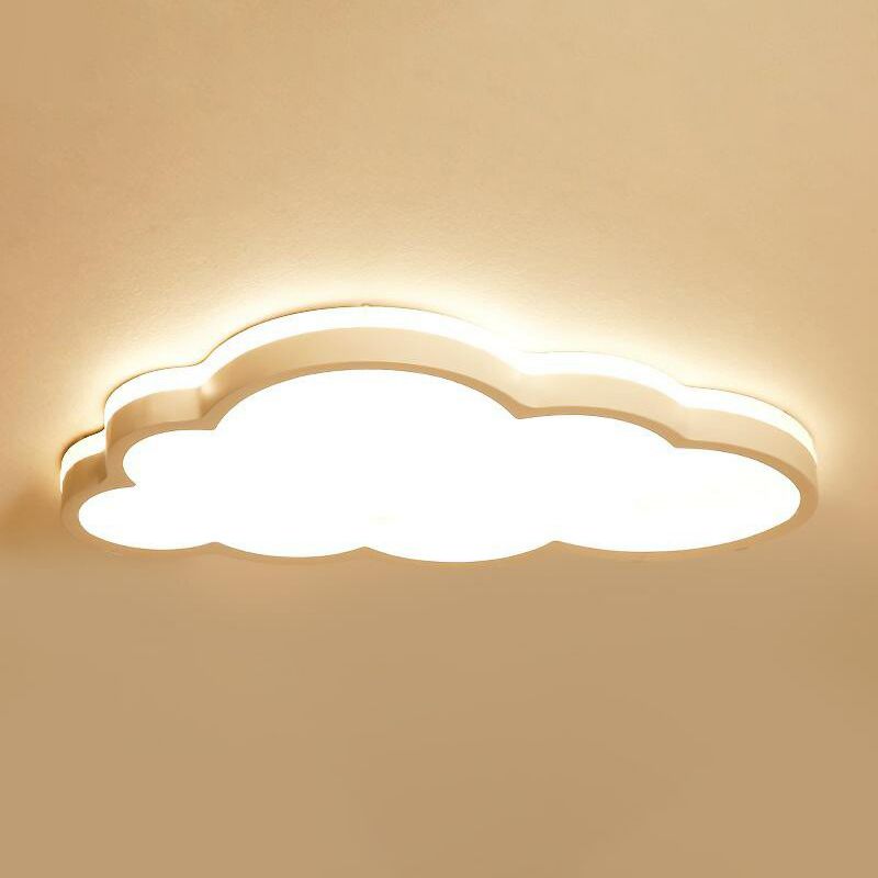 Cloud Shaped Kids Bedroom LED Flush Mount Lighting Acrylic Nordic Style Flush Mount Ceiling Light