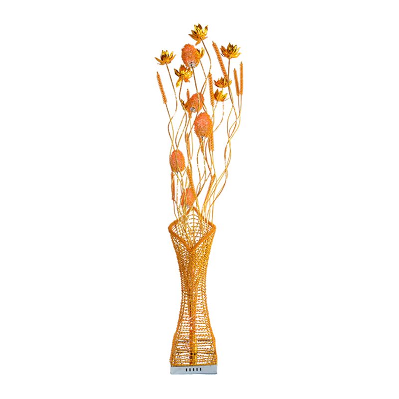 Kunstdecor Entwing Branch Decoratieve vloerlamp LED Aluminium Geometrische basisleesleesvloer Licht in goud/zwart/rood