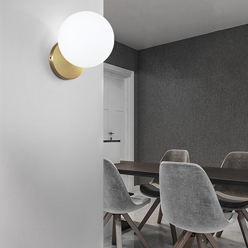 Nordic Vanity Light Minimalist Glass Wall Light Sconce for Washroom