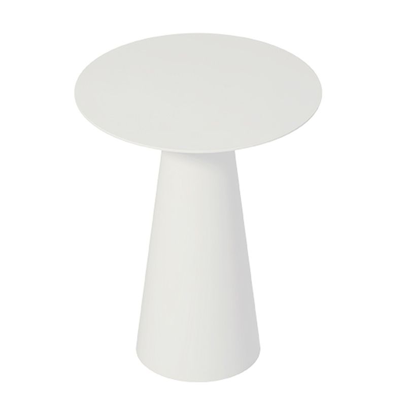 19.6"/21.6" Tall Mid-Century Metal Round Top Side Table Pedestal End Table
