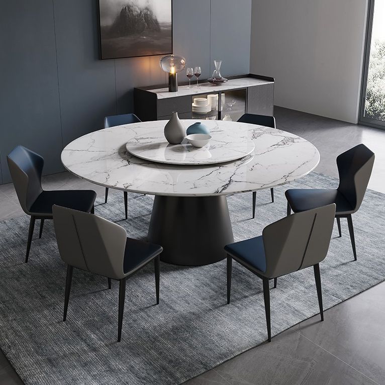 Modern 1/4/7/9/11 Pieces Dining Set Round Sintered Stone Dining Table Set