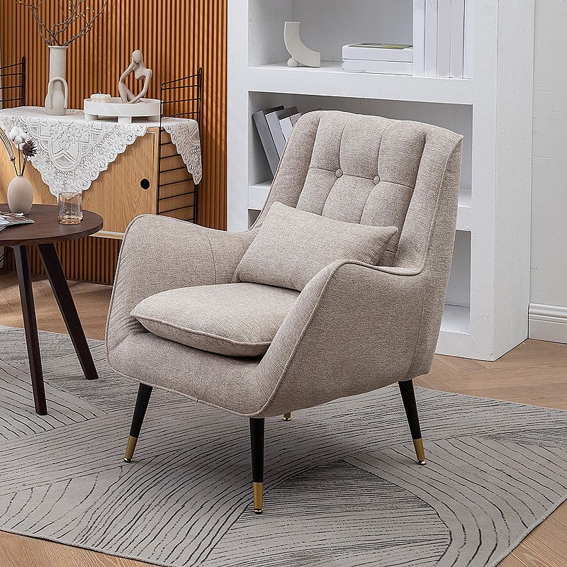 30.7" Wide Barrel Accent Chair with Basic Four Legs for Bedroom
