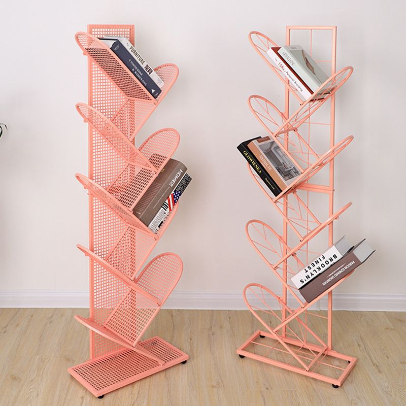 Industrial Geometric Bookcase Metal Book Shelf for Home Office