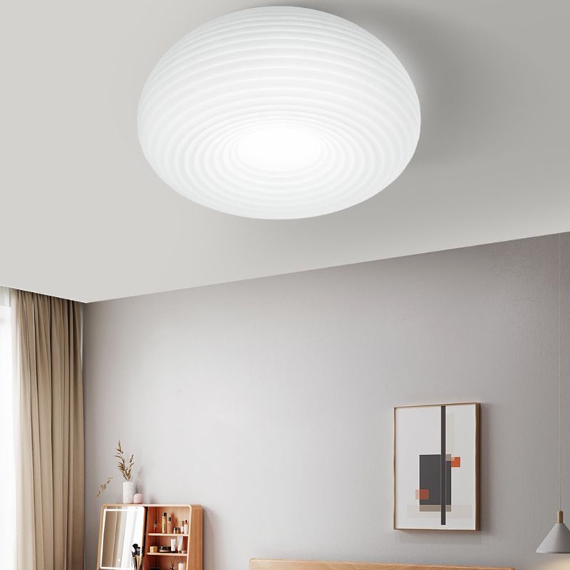 White Shaded Flush Mount Lighting Modernism LED Ceiling Light for Home