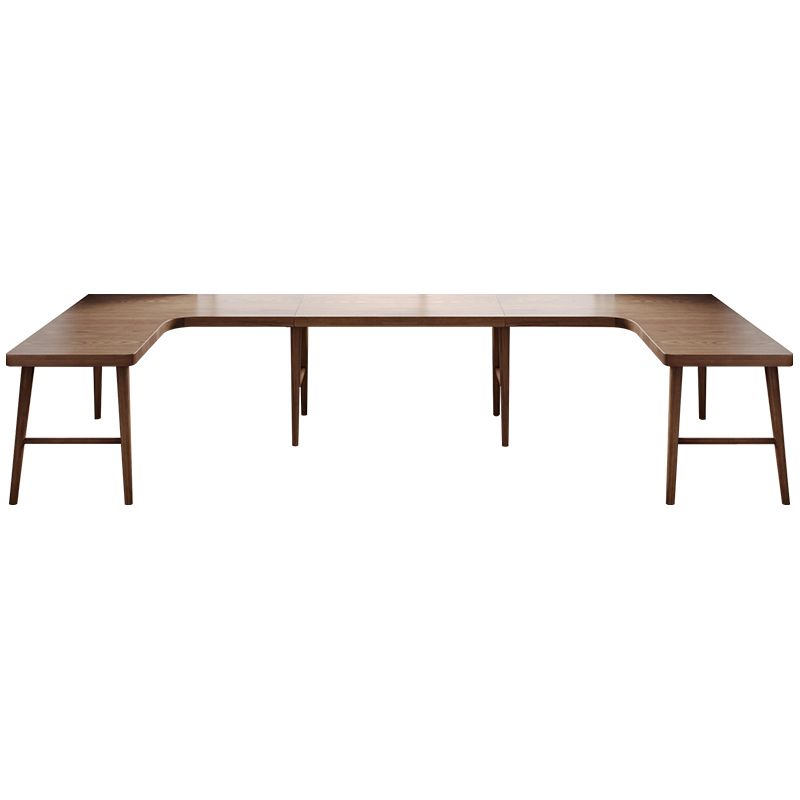 Contemporary Office Desk Solid Wood H-Shape Base Writing Desk , 29.25 Inch H